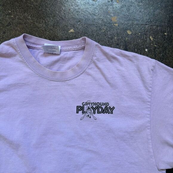 Greyhound Playday Men’s Short Sleeve T-Shirt Size Large Random Vintage Tee - Picture 11 of 11